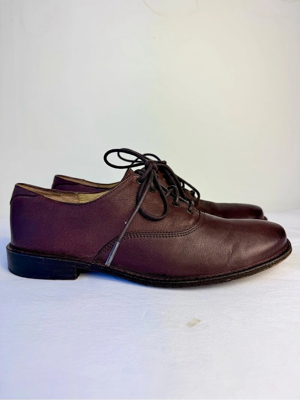 FRYE Women’s Leather Paige Oxford Burgundy Brown Shoes Lace Up Size 8.5 Classic